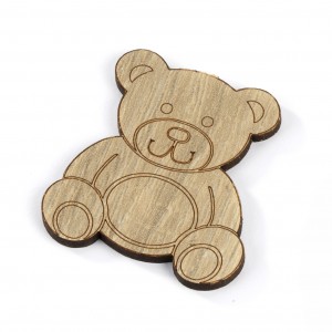 Magnete con orsetto in legno tortora
