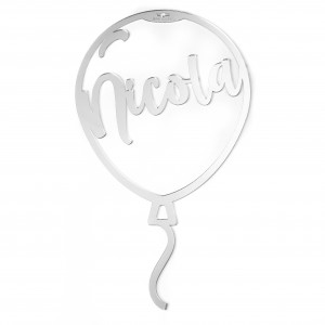 PALLONC.24X45CM 'NICOLA'PLEX SPECCHIO ARGENTO