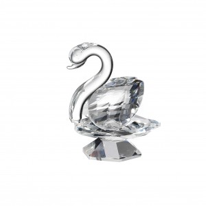 Swan small in clear crystal