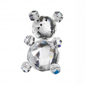 Teddy bear large in clear crystal