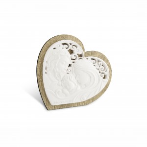 Icona piccola a forma di cuore Sacra Famiglia
